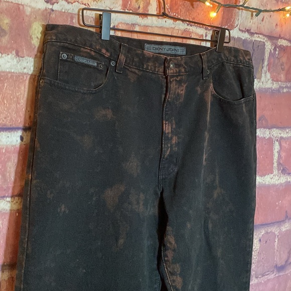 DKNY Black Bleached Slim Straight Jeans - 40 x 34 - Picture 2 of 14